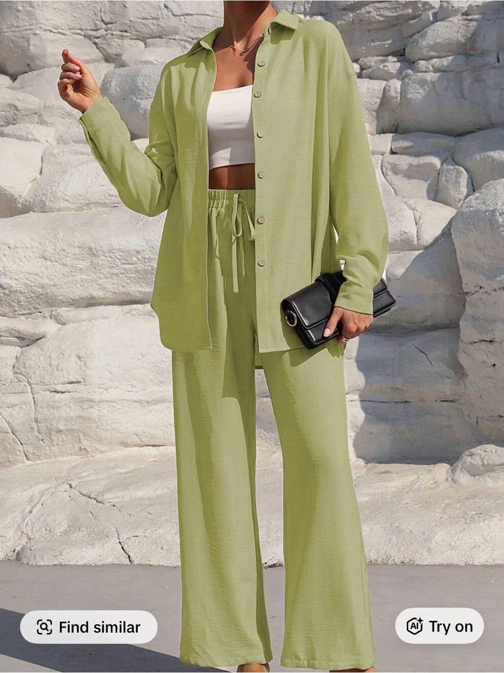 Bundle of 2: Women’s Wide-Leg Two-Piece Set (Pink & Chartreuse) XXL - Picture 9 of 14